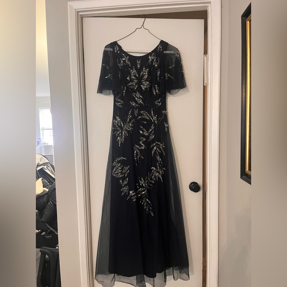 Elegant Navy and Silver Embellished Dress - Picture 6 of 6